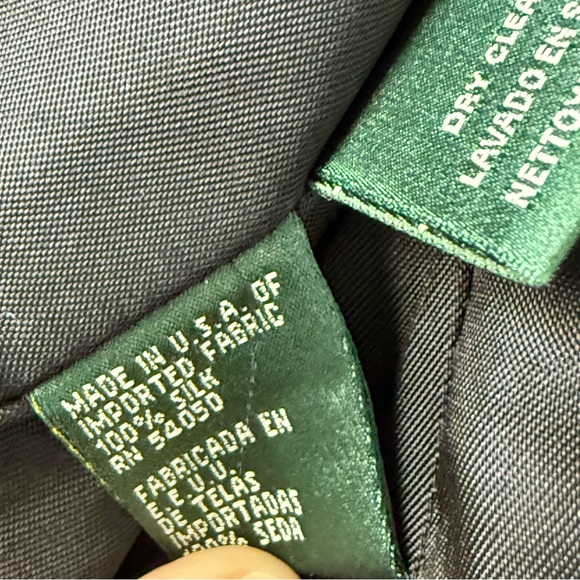 Lauren Ralph Lauren 100% Silk Equestrian Herringbone Tweed Blazer Jacket 6 - Picture 8 of 13